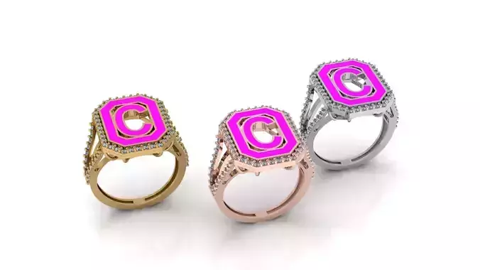 Alphabet Letters Ring C