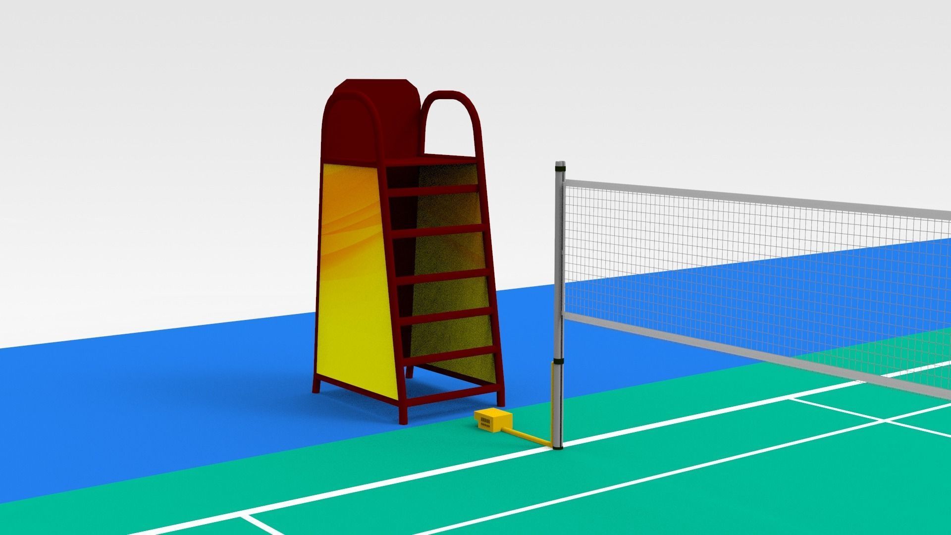 Badminton Court 3D model_3