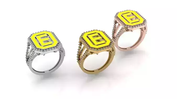 Alphabet Letters Ring E