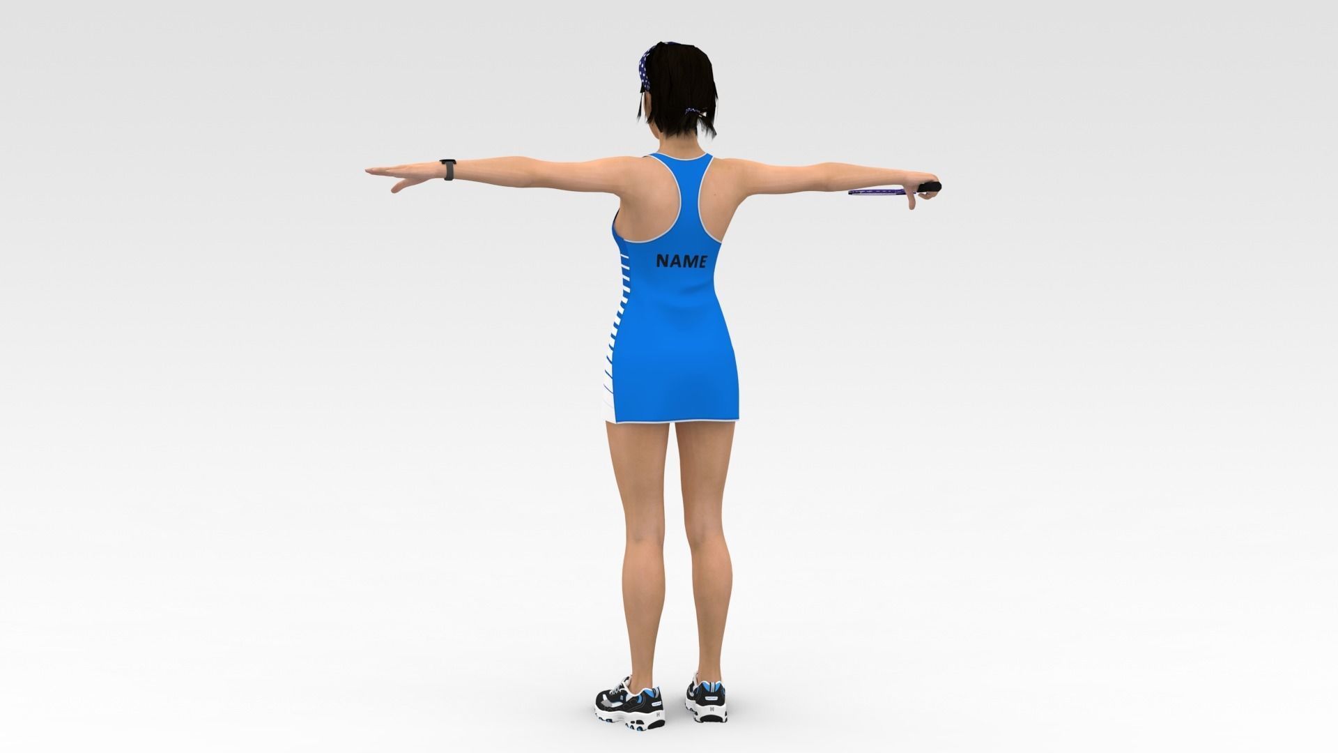 Badminton Player 3D model_4