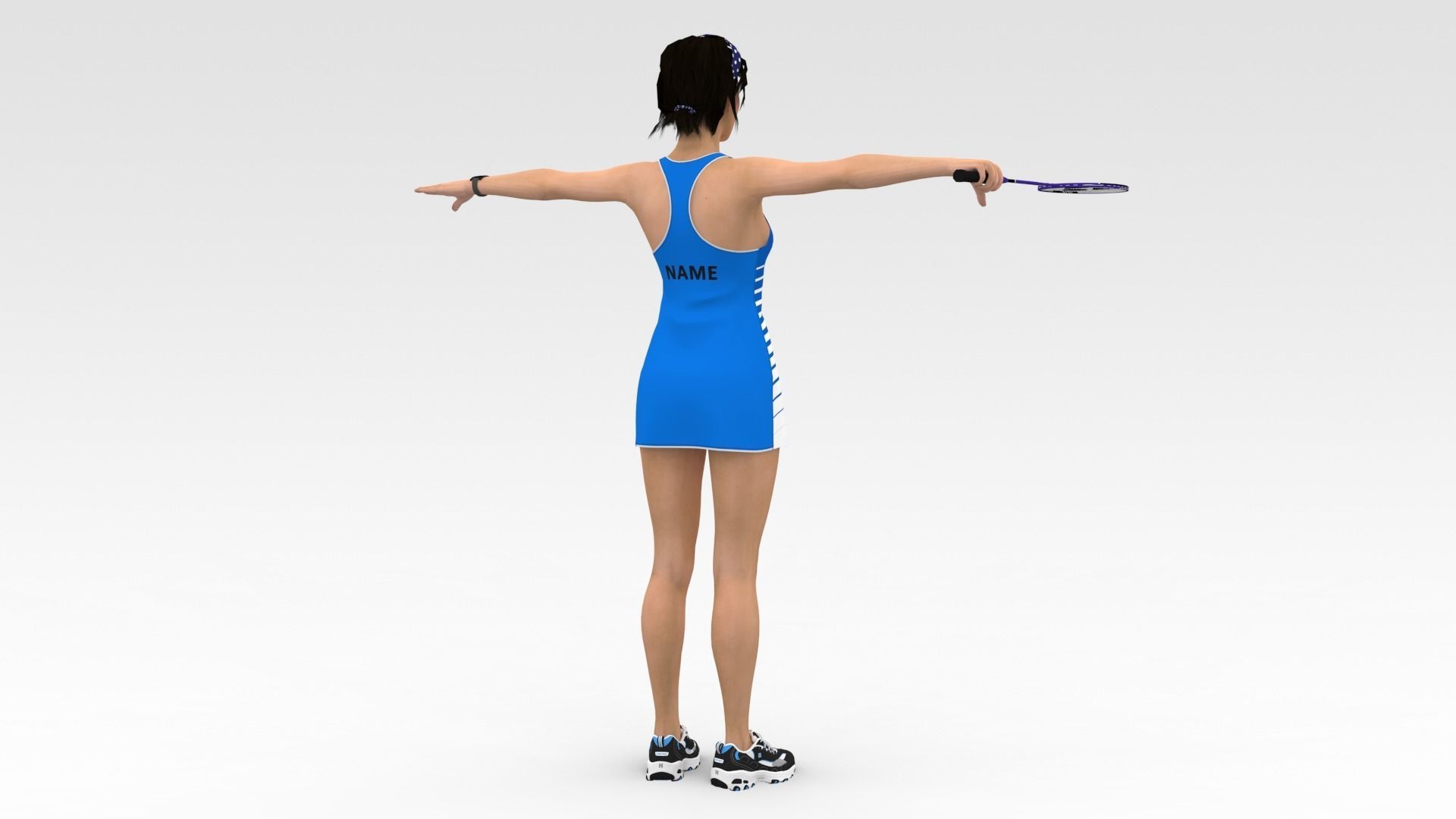 Badminton Player 3D model_5