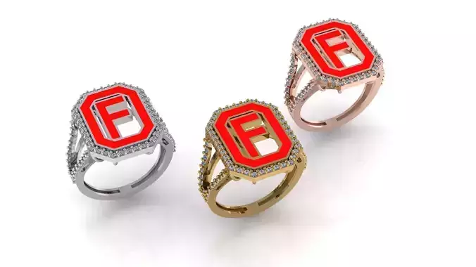 Alphabet Letters Ring F