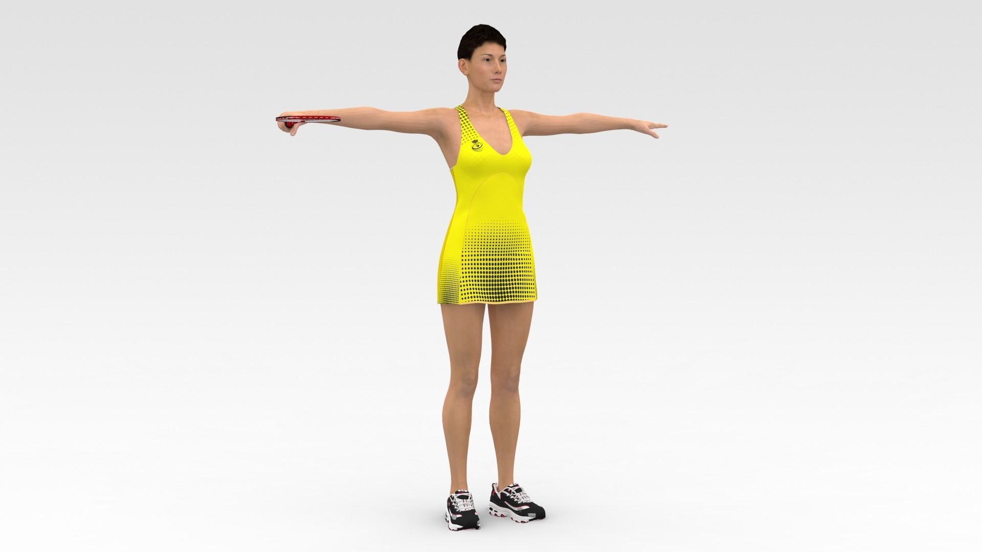 Badminton Player  3D model_6