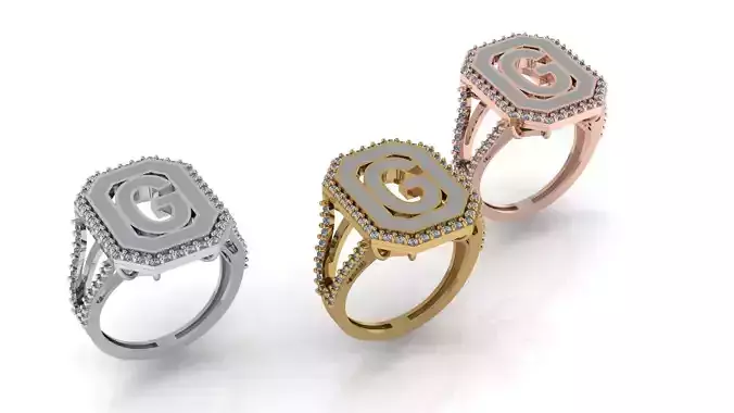 Alphabet Letters Ring G