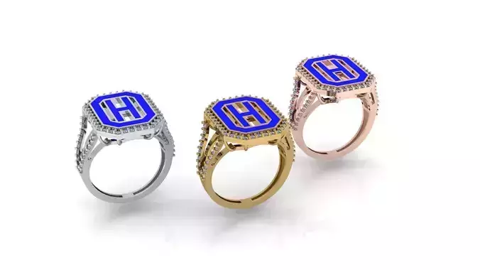 Alphabet Letters Ring H