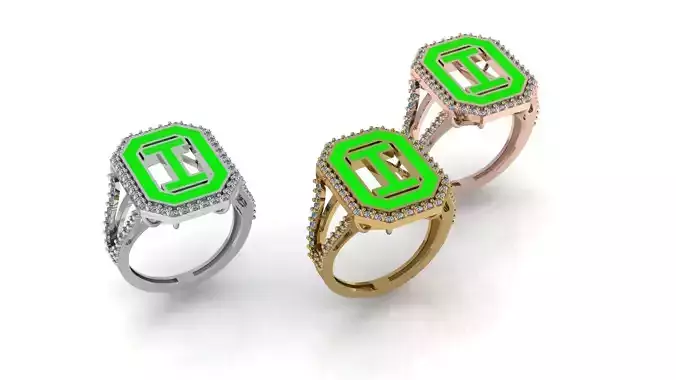 Alphabet Letters Ring I