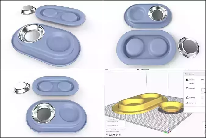 Pet Bowl M02 - with STL