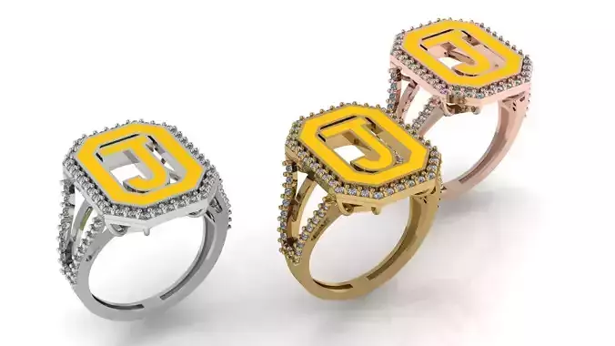 Alphabet Letters Ring J