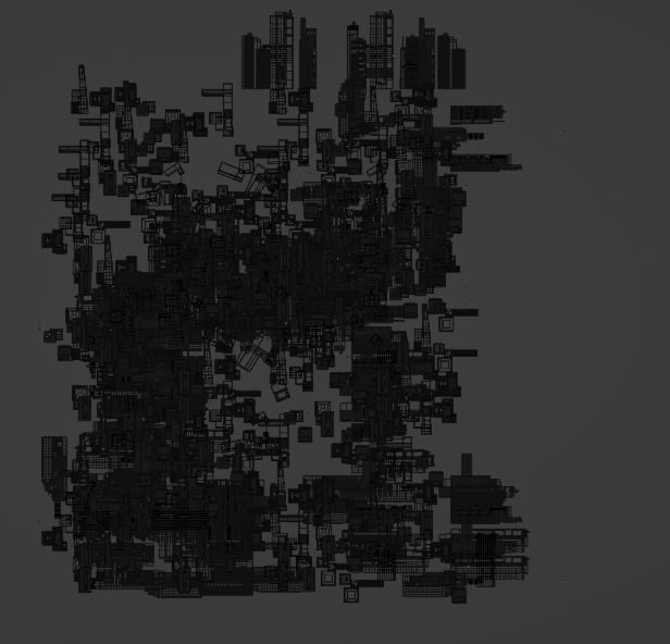 Cyberpunk city enviroment base 3D model_6