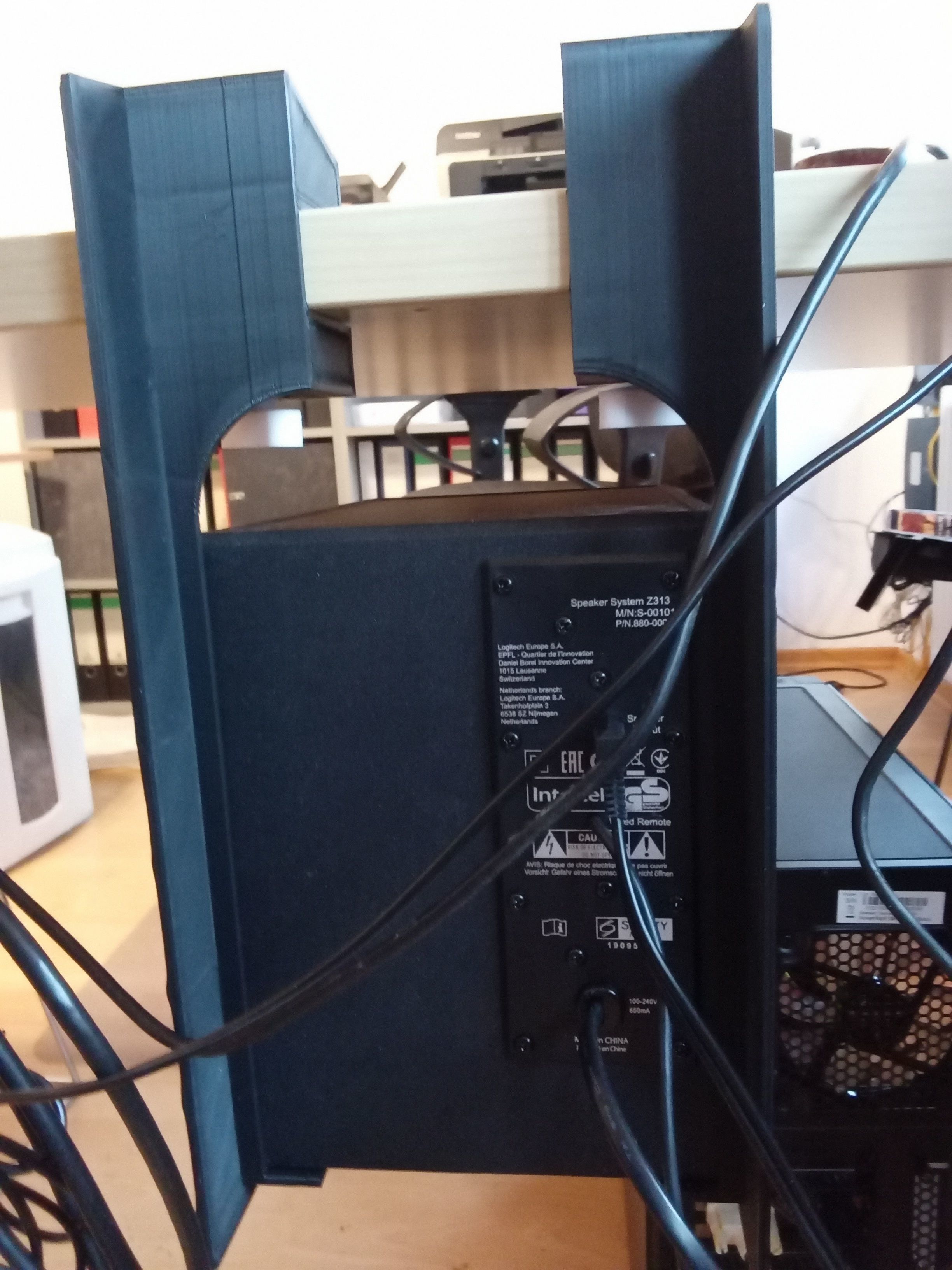 Logitech subwoofer mounting 3D print model_5