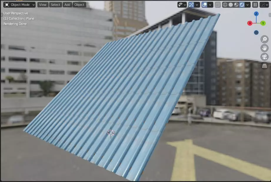 Roof 3d model sheet of corrugated metal Free 3D model