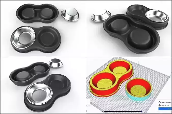 Pet Bowl M03  - with STL