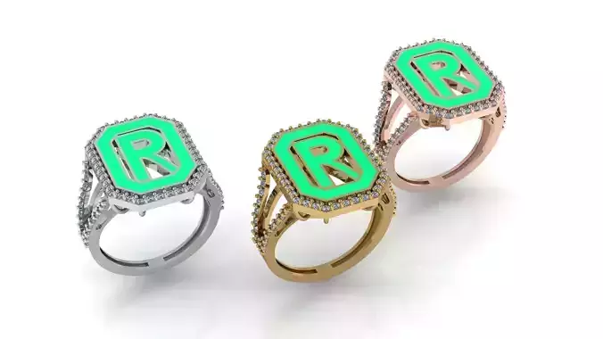 Alphabet Letters Ring R