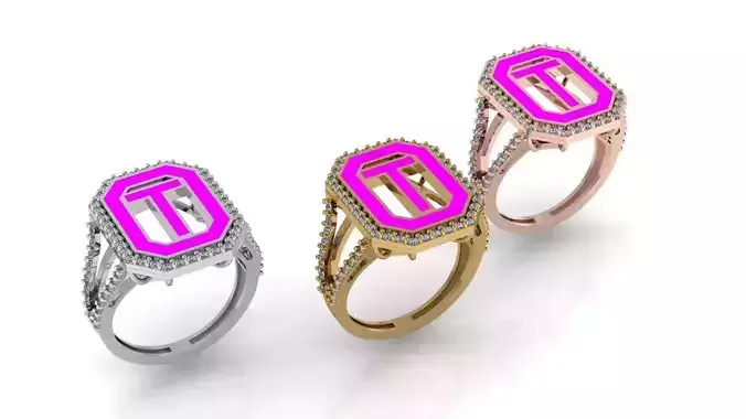 Alphabet Letters Ring T