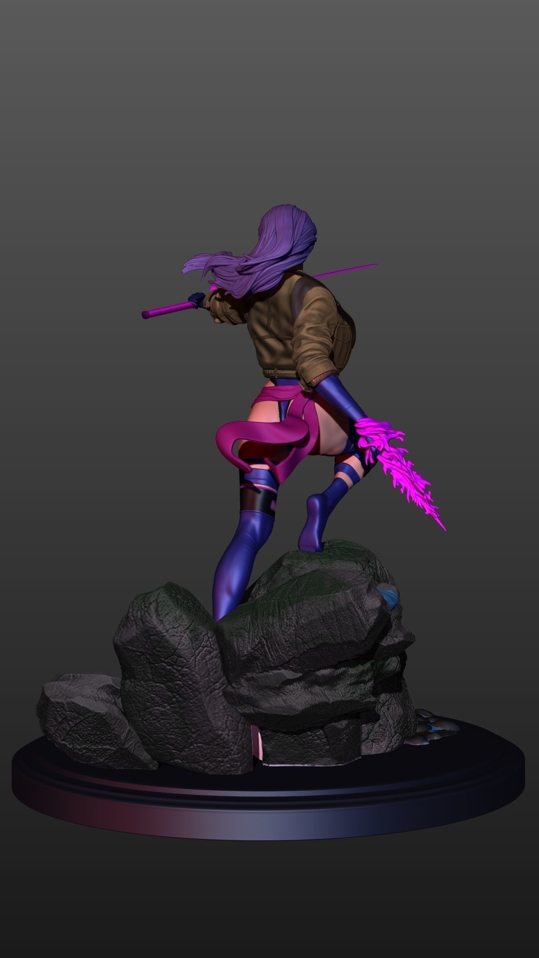 Psylocke jacket outfit 3D print model_1