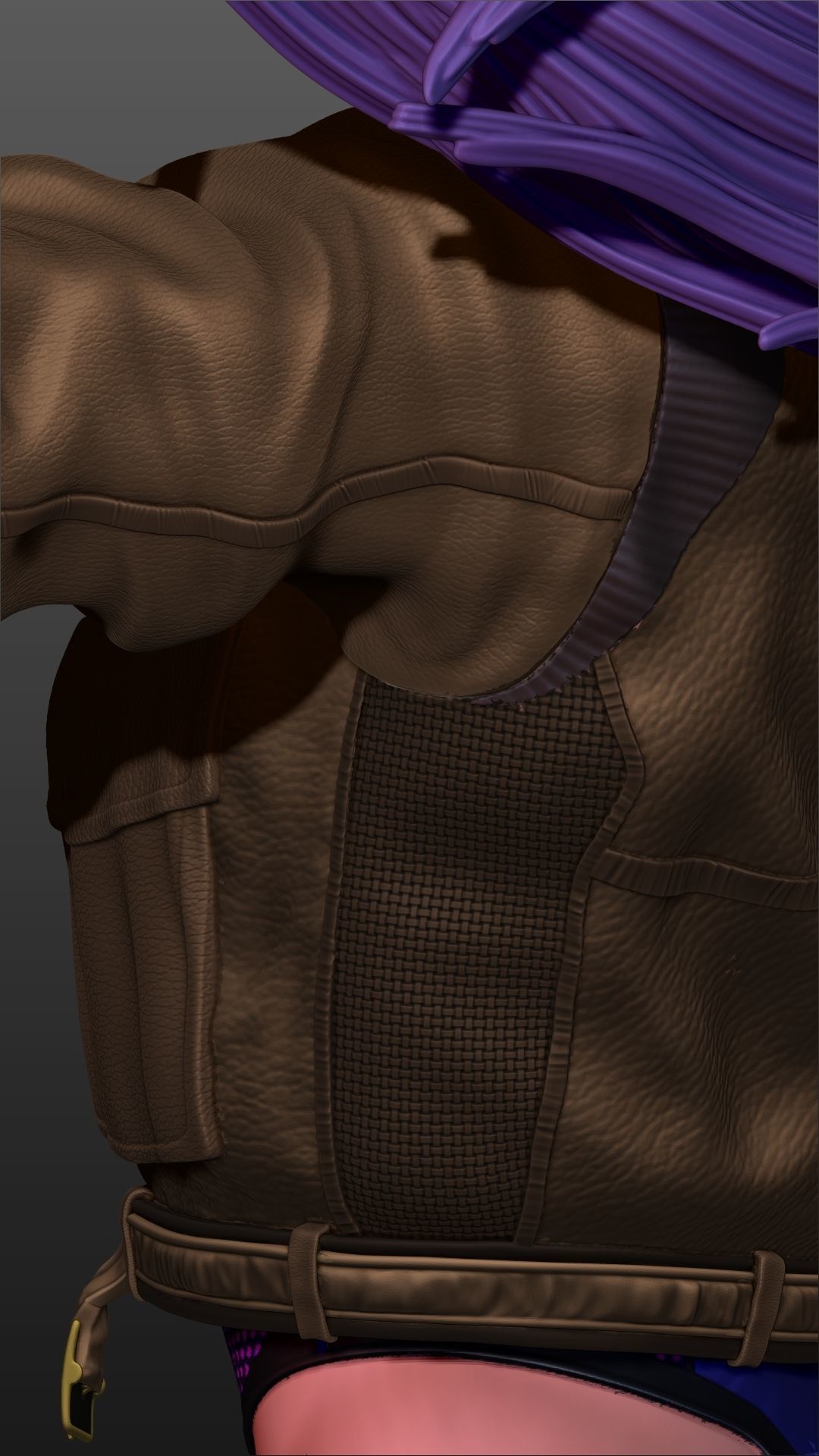 Psylocke jacket outfit 3D print model_10