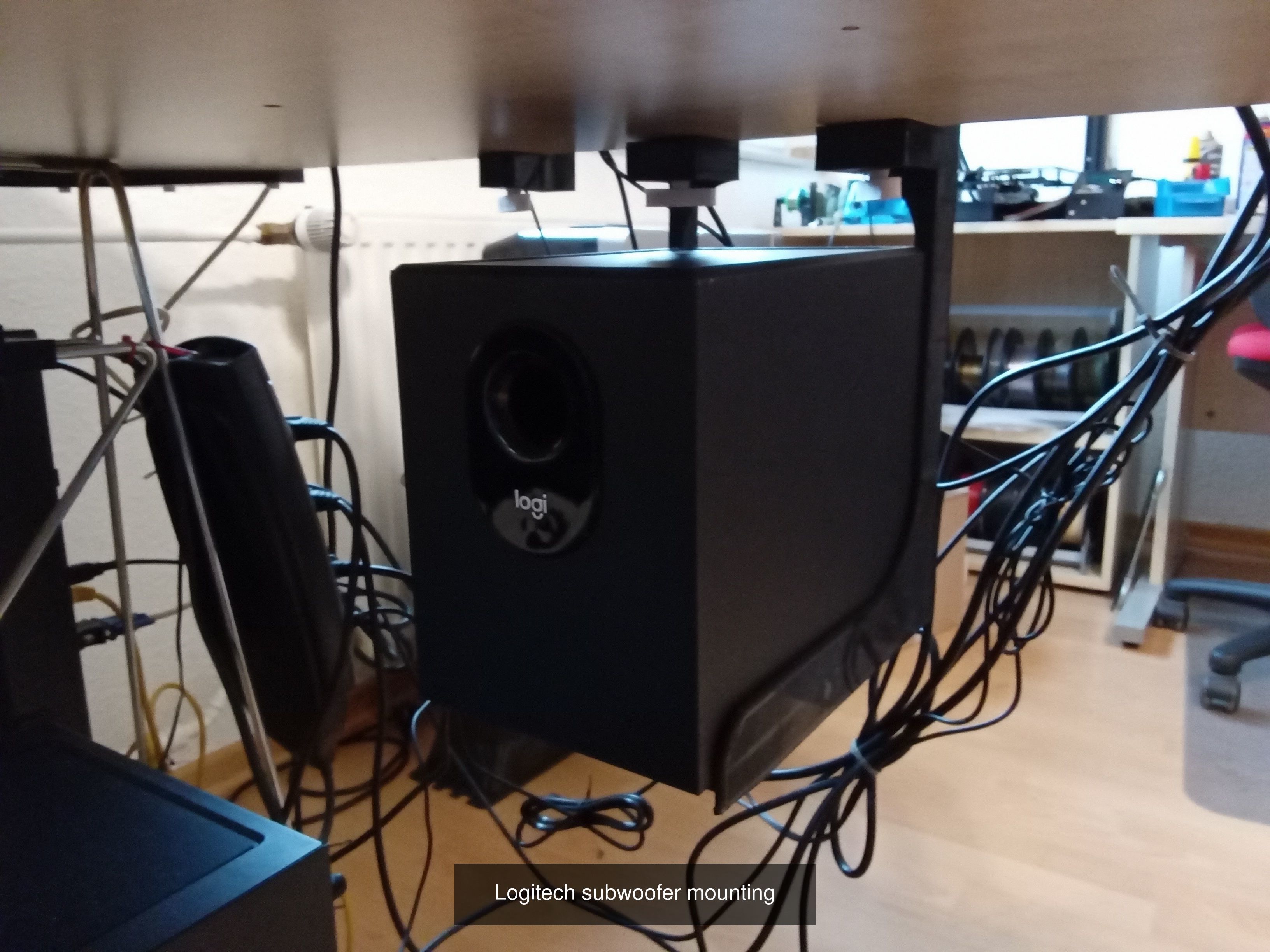 Complete holder system for logitech Z 313 3D Model Collection_2