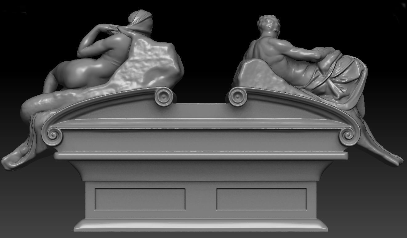 twilight and dawn by Michelangelo  3D print model_9