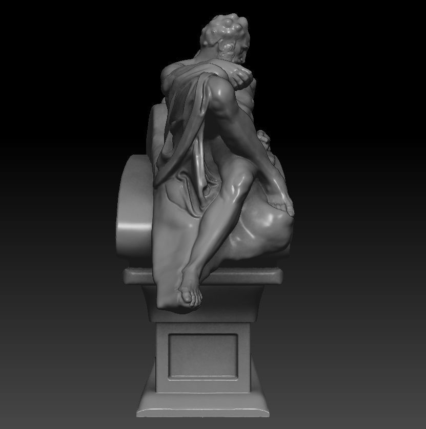 twilight and dawn by Michelangelo  3D print model_3
