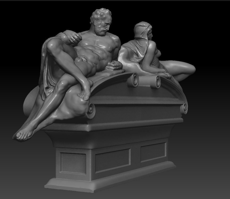twilight and dawn by Michelangelo  3D print model_6