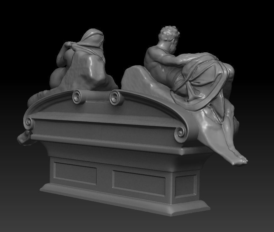 twilight and dawn by Michelangelo  3D print model_2