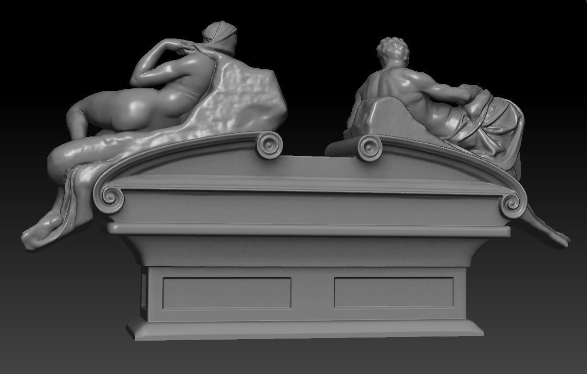 twilight and dawn by Michelangelo  3D print model_1