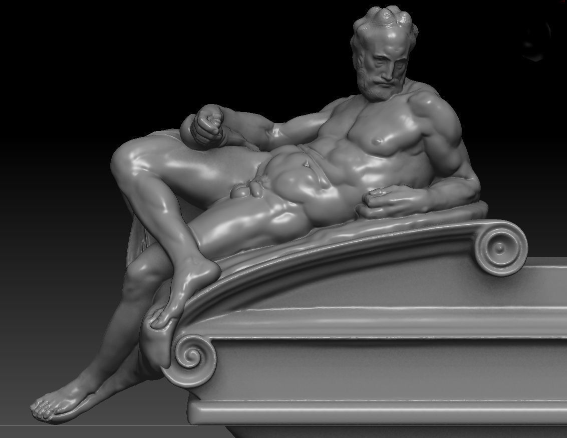 twilight and dawn by Michelangelo  3D print model_4