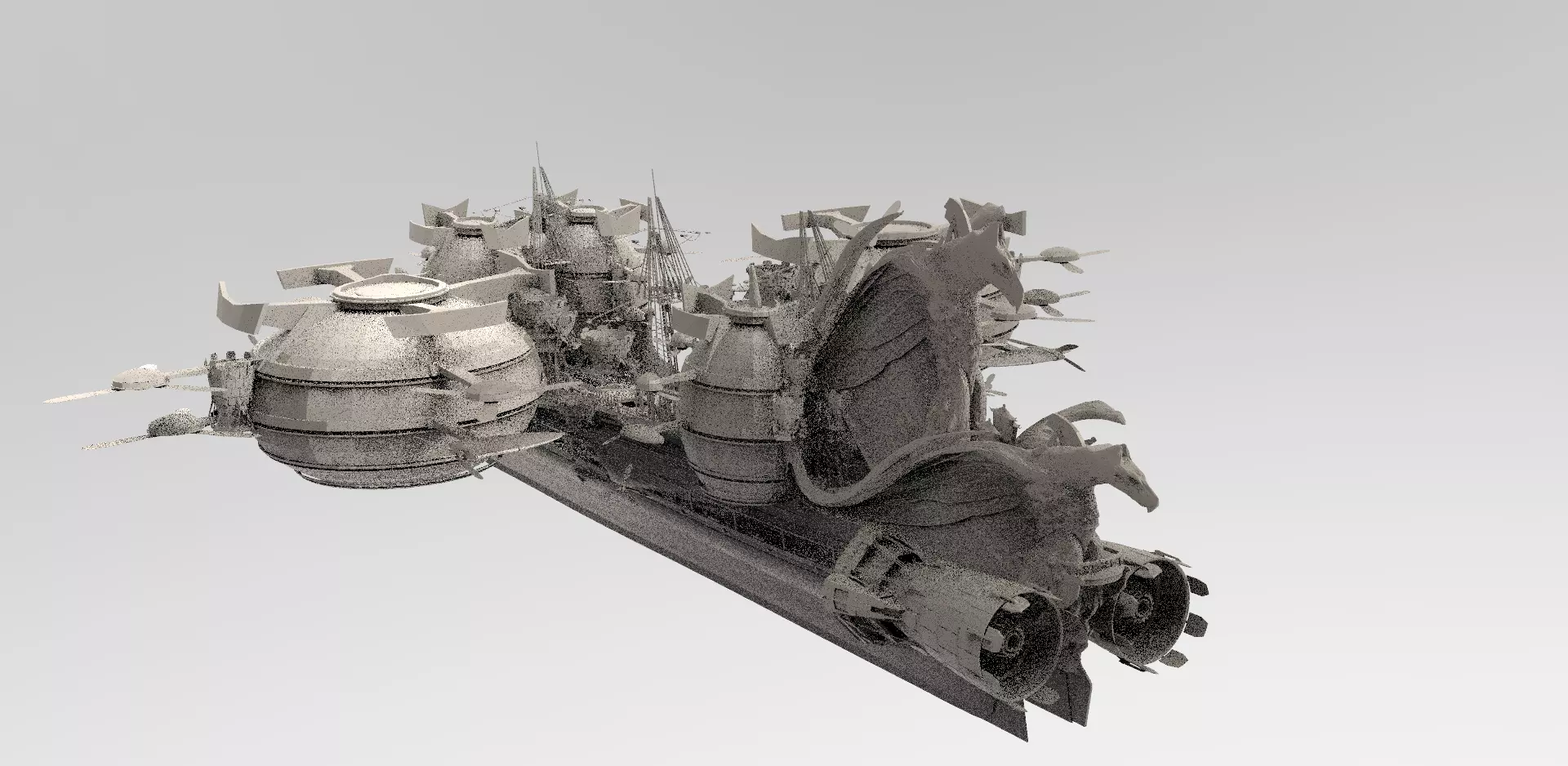 Dragon Massive Zeppelin Juggernaut 3D model_0