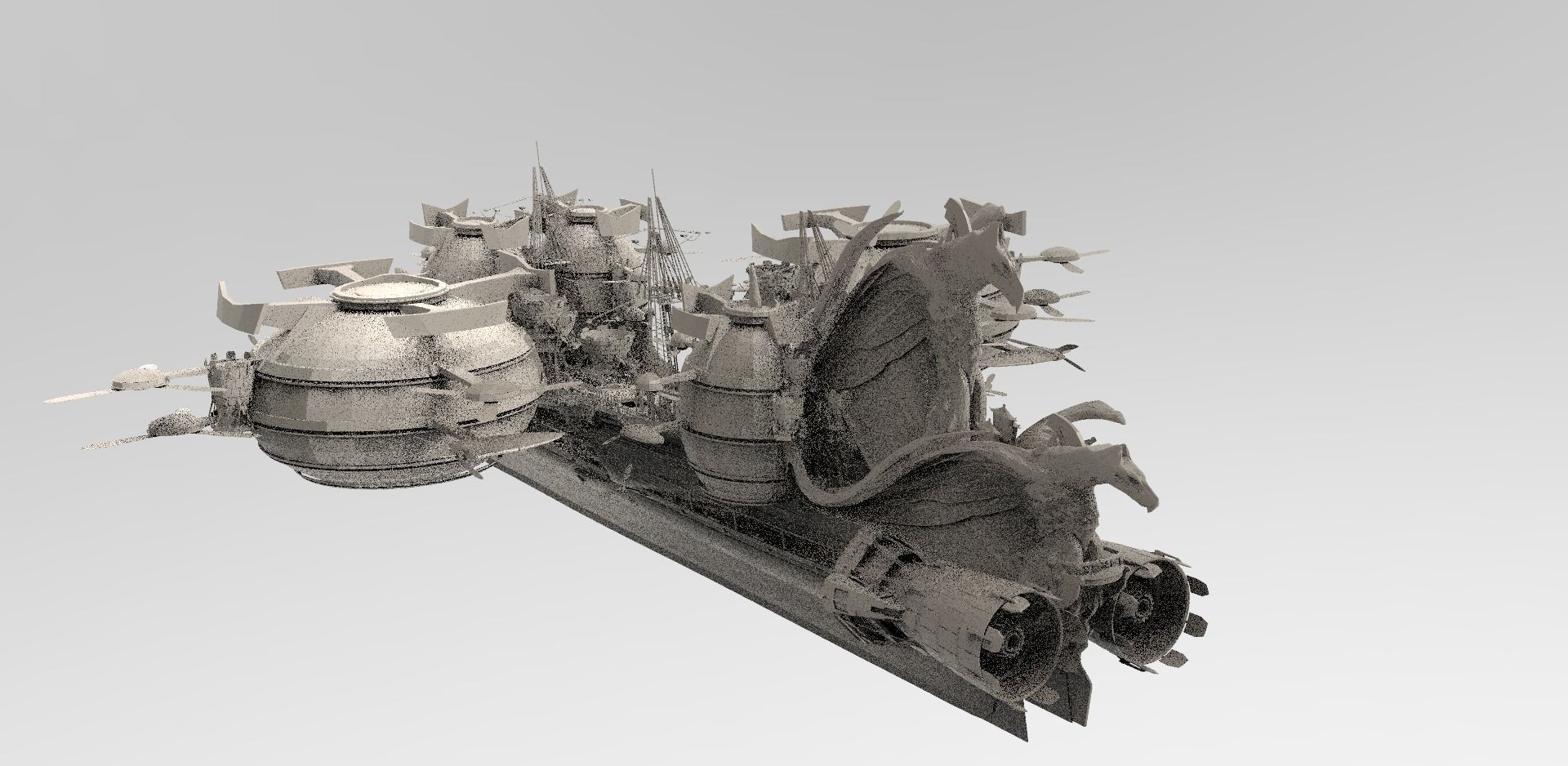 Dragon Massive Zeppelin Juggernaut 3D model_1