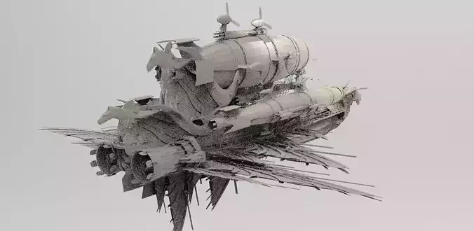 Dragon Queens Airship Hunter 3D model