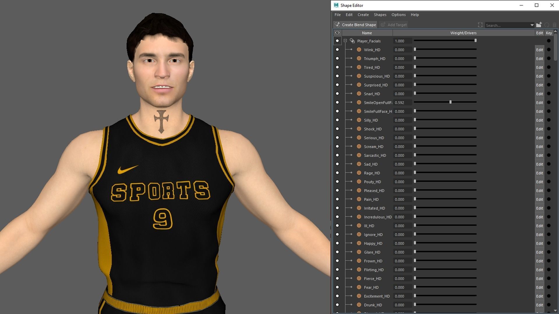 Basketball Player Black Player 03 3D model_7