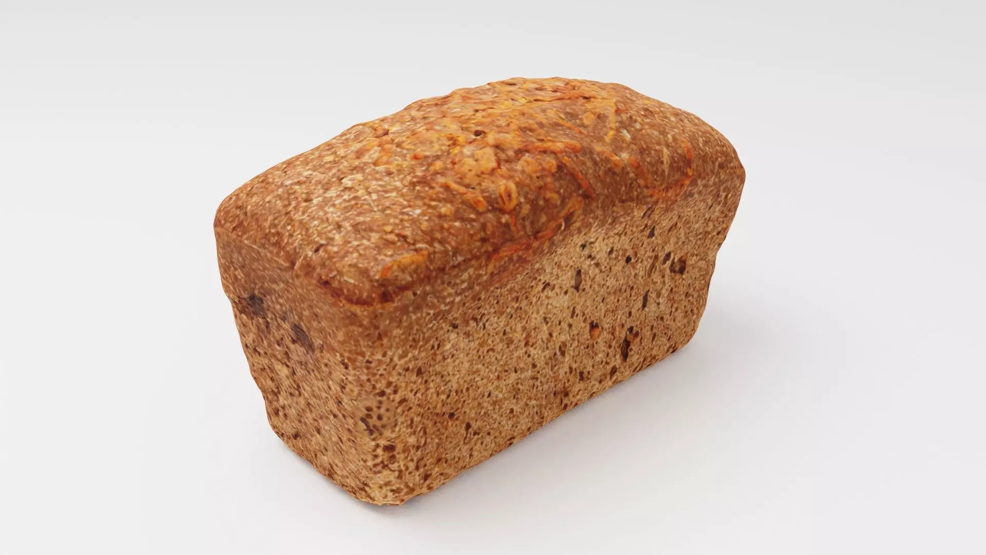 Dark baked bread 3D model_0
