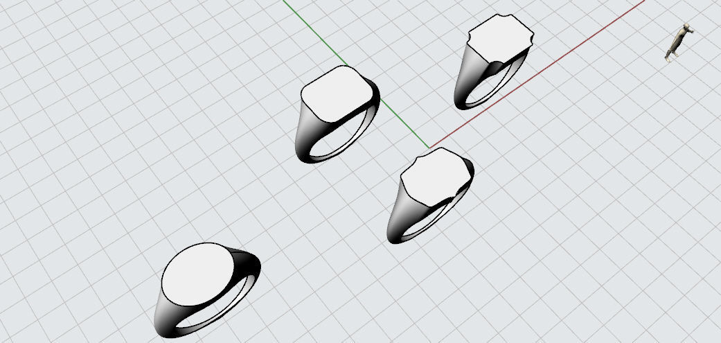 US 1 to 13 sizes hexagon signet ring stl verified 3D print model_7
