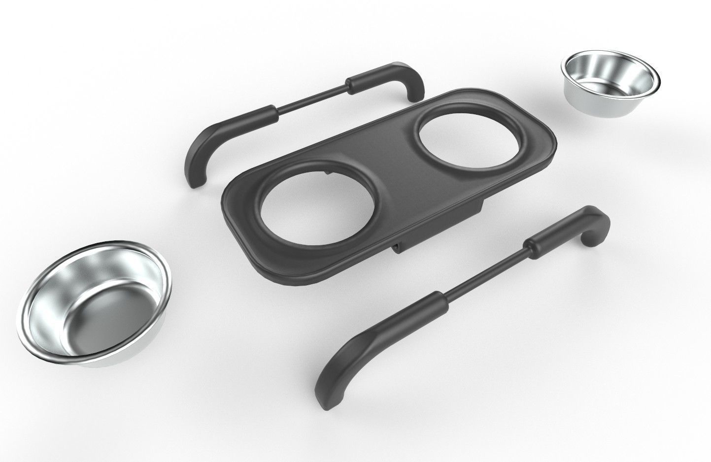 Pet Bowl M07 Low-poly 3D model_10