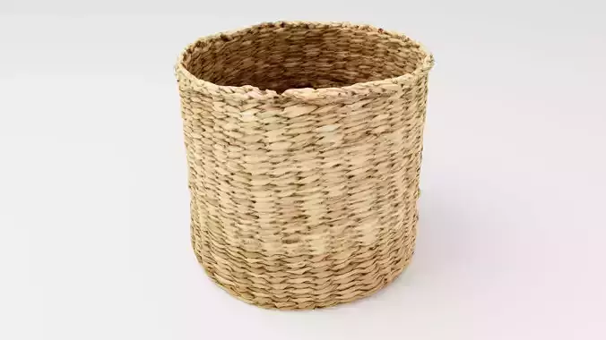 Round wicker basket for small scale usage