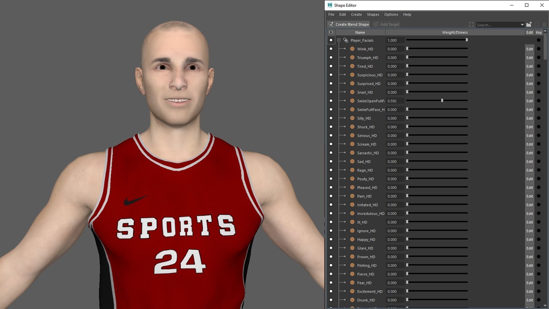 Basketball Player Red Player 01 3D model_7