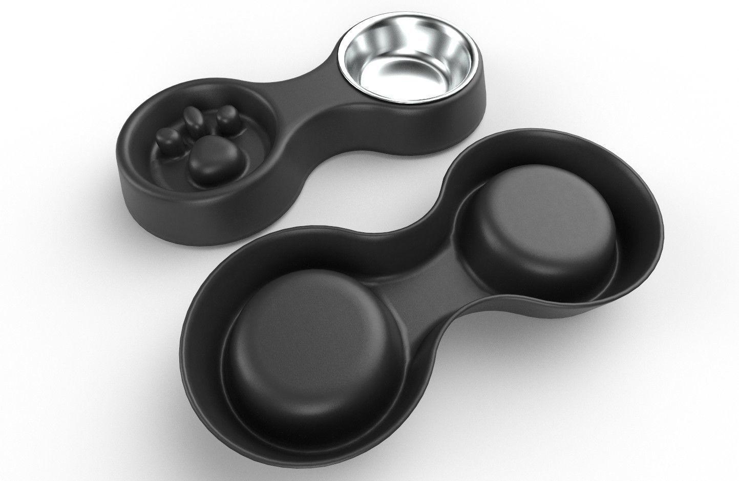 Pet Bowl M08 - with STL Low-poly 3D model_10