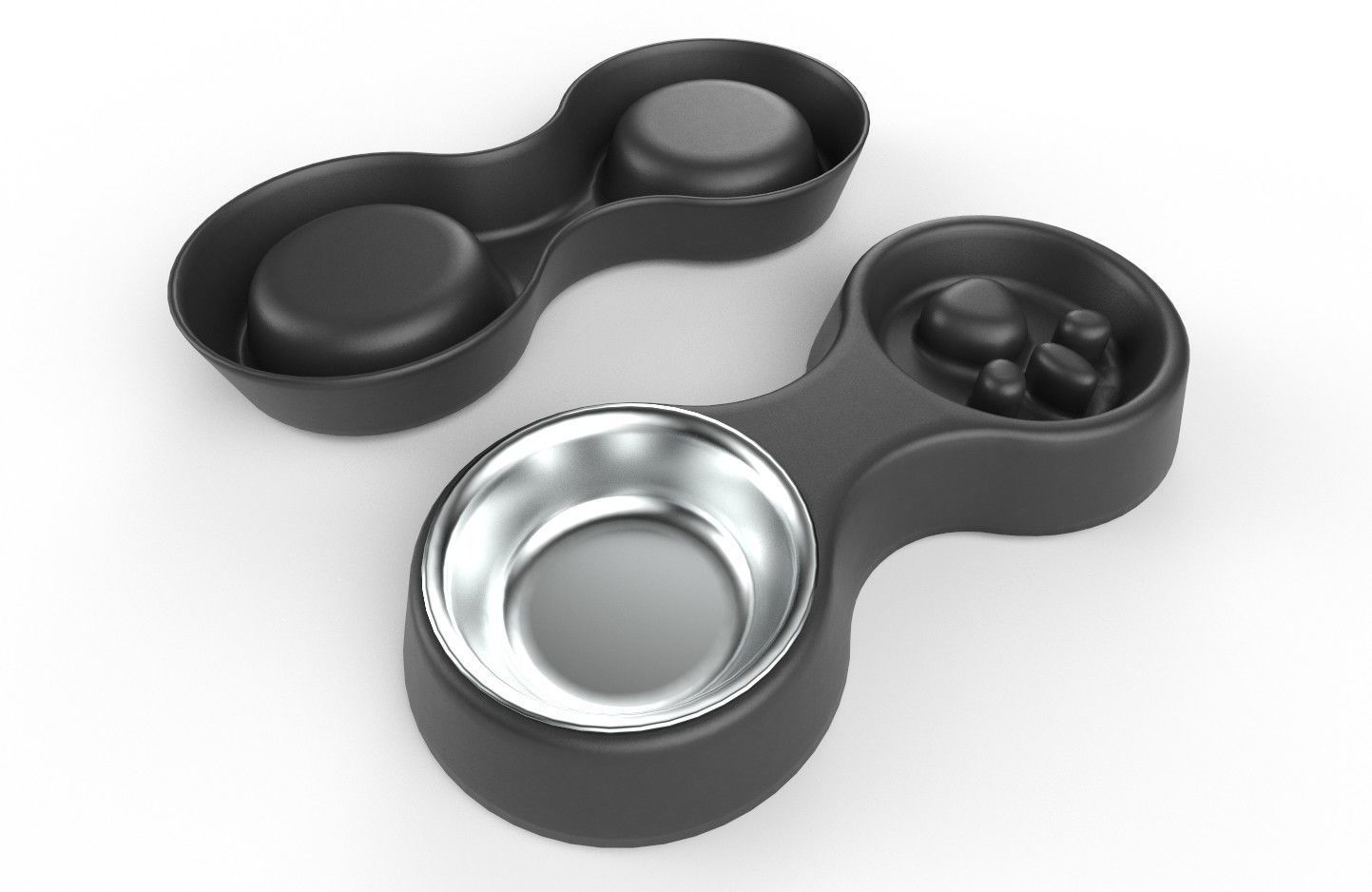 Pet Bowl M08 - with STL Low-poly 3D model_1