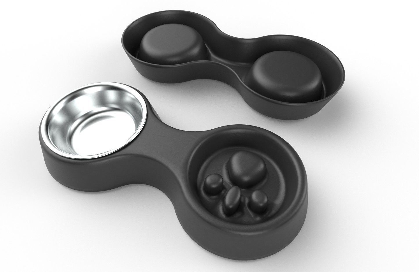 Pet Bowl M08 - with STL Low-poly 3D model_4