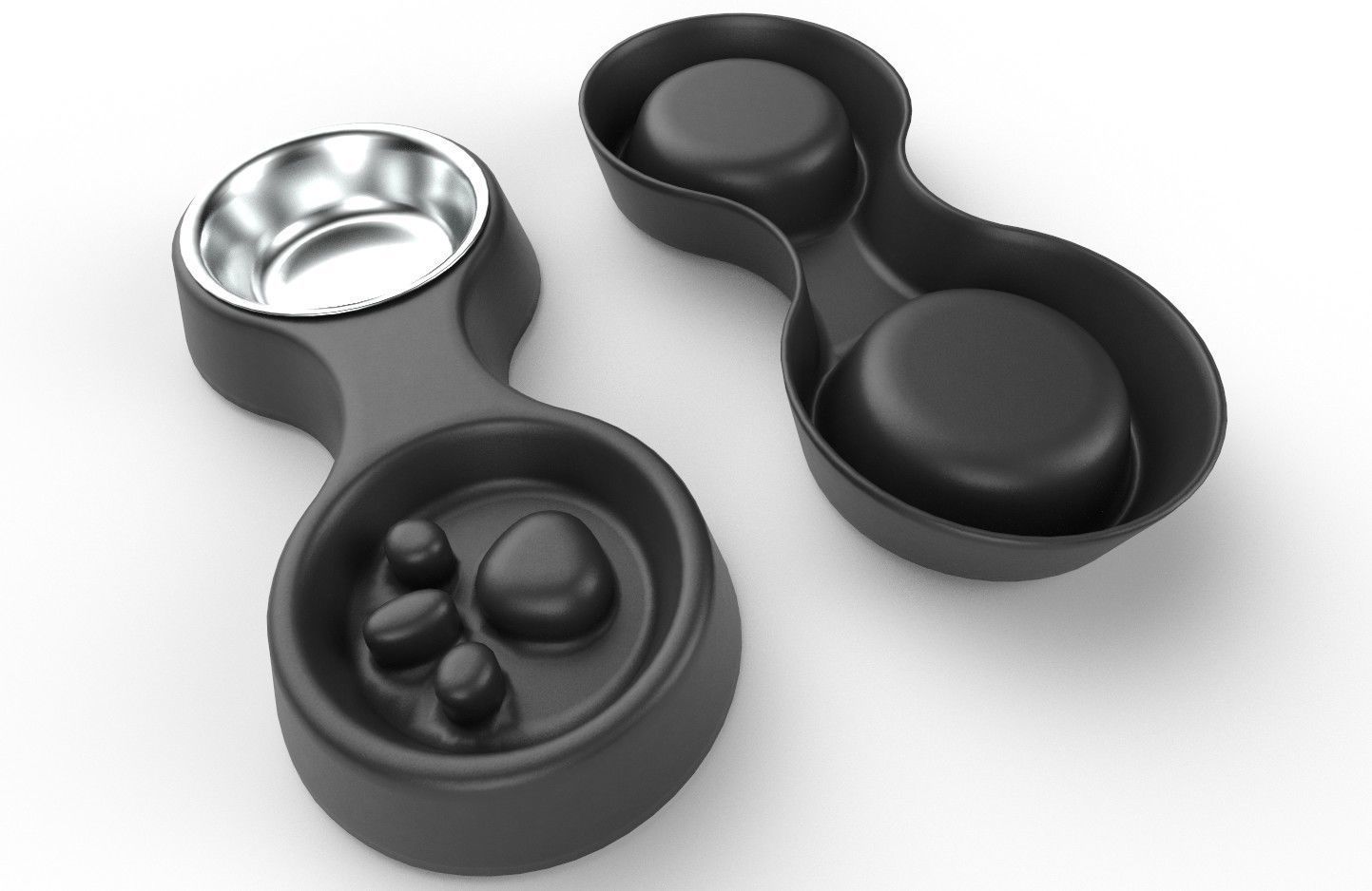 Pet Bowl M08 - with STL Low-poly 3D model_24