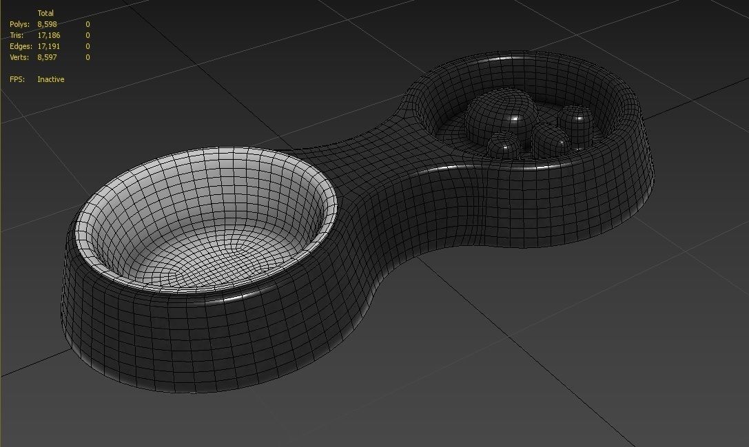 Pet Bowl M08 - with STL Low-poly 3D model_28