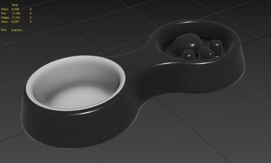 Pet Bowl M08 - with STL Low-poly 3D model_31