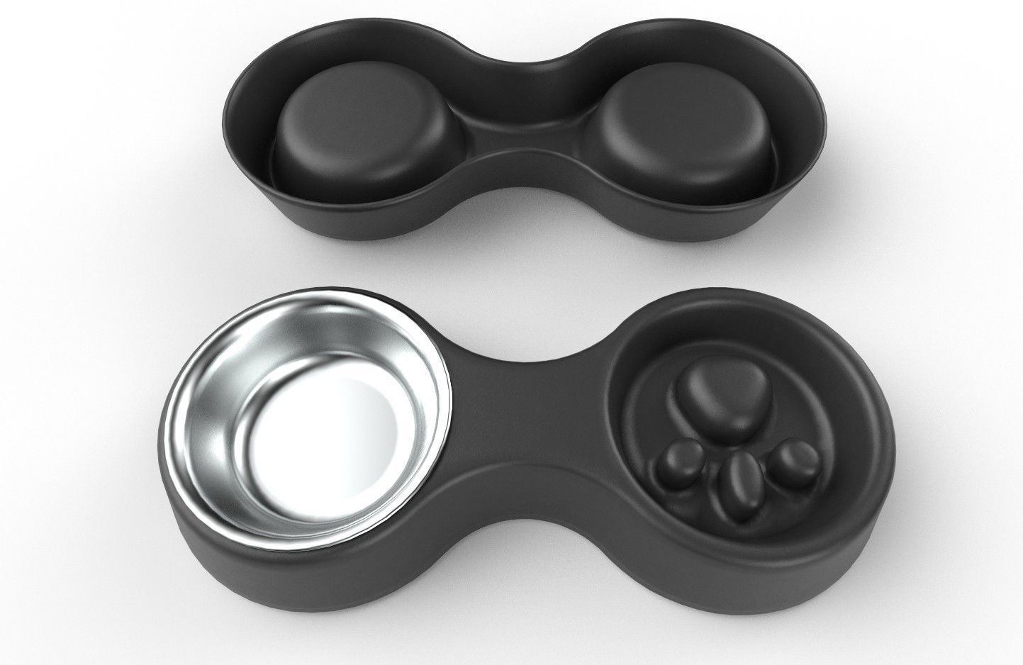 Pet Bowl M08 - with STL Low-poly 3D model_20