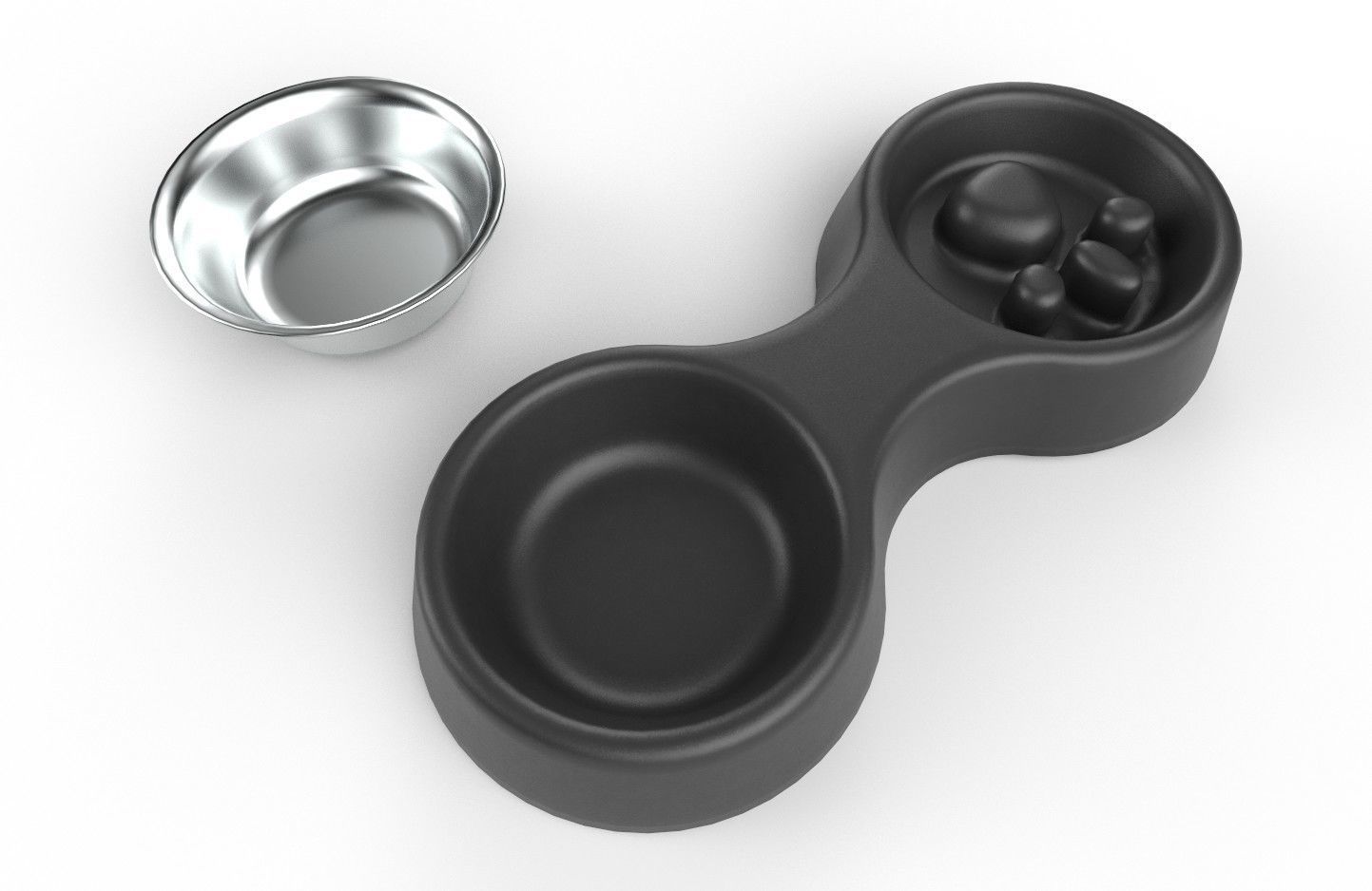 Pet Bowl M08 - with STL Low-poly 3D model_12