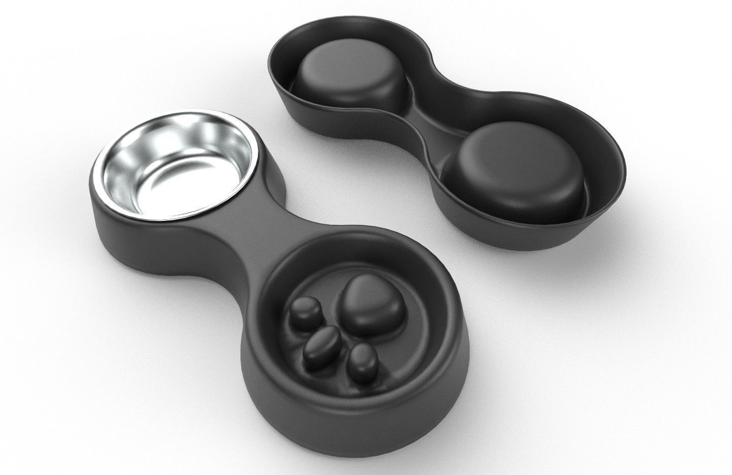 Pet Bowl M08 - with STL Low-poly 3D model_21