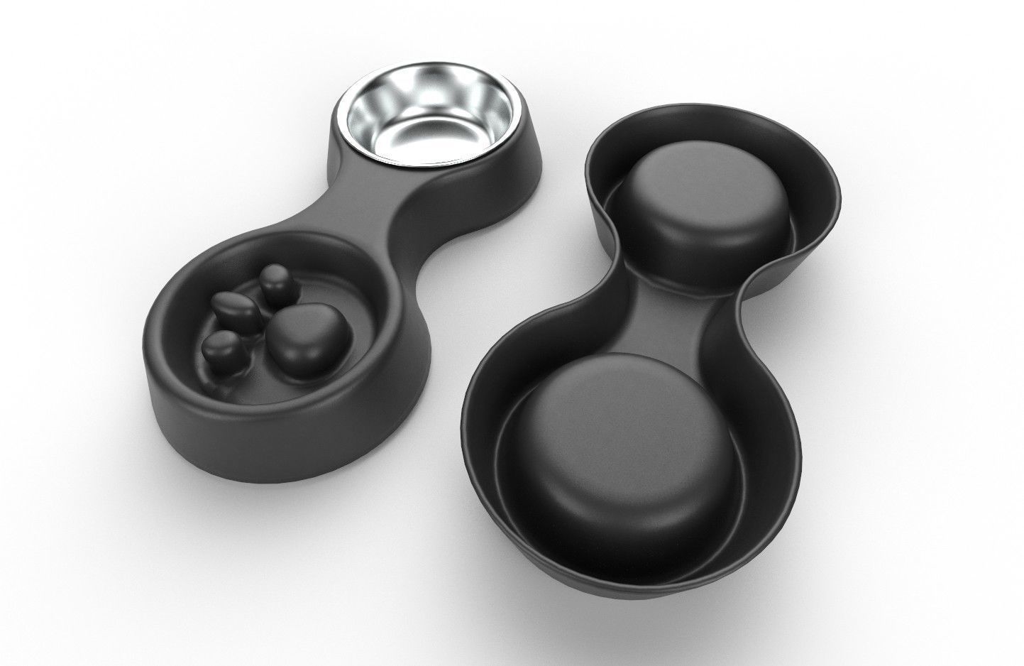 Pet Bowl M08 - with STL Low-poly 3D model_23