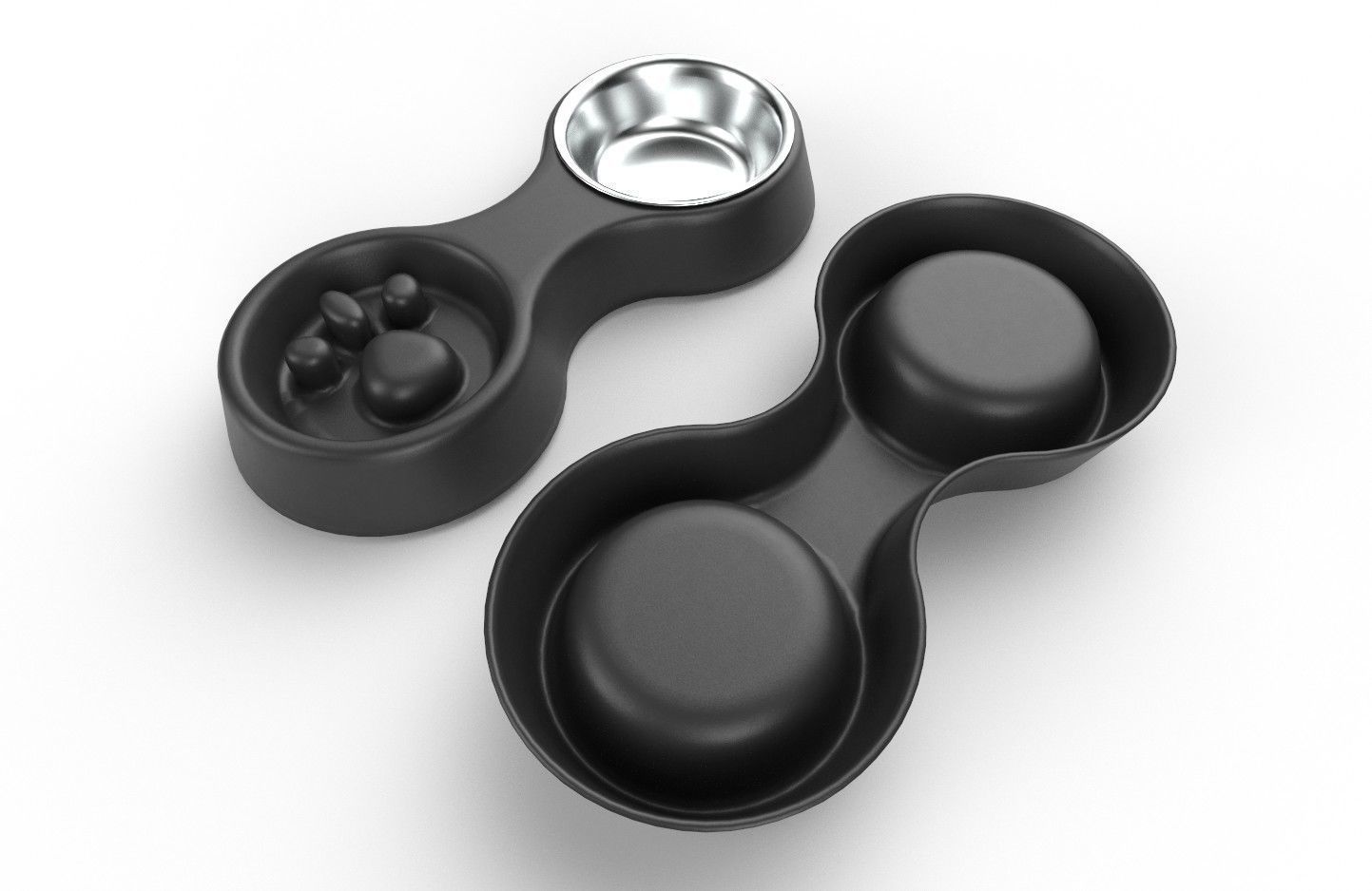 Pet Bowl M08 - with STL Low-poly 3D model_25