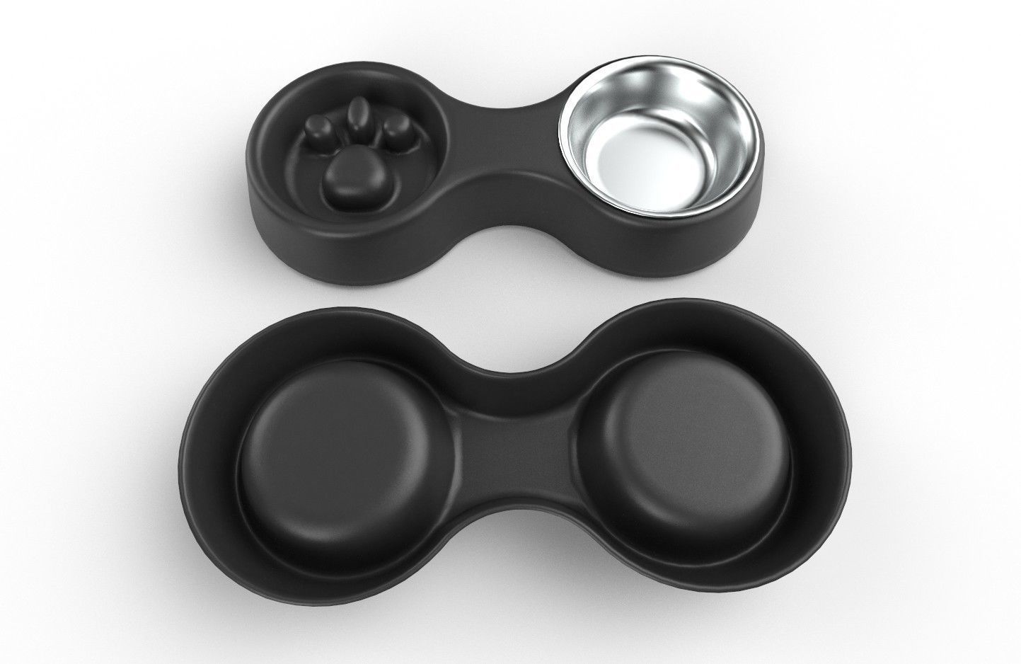 Pet Bowl M08 - with STL Low-poly 3D model_29