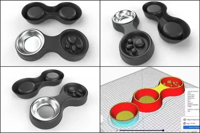 Pet Bowl M08 - with STL