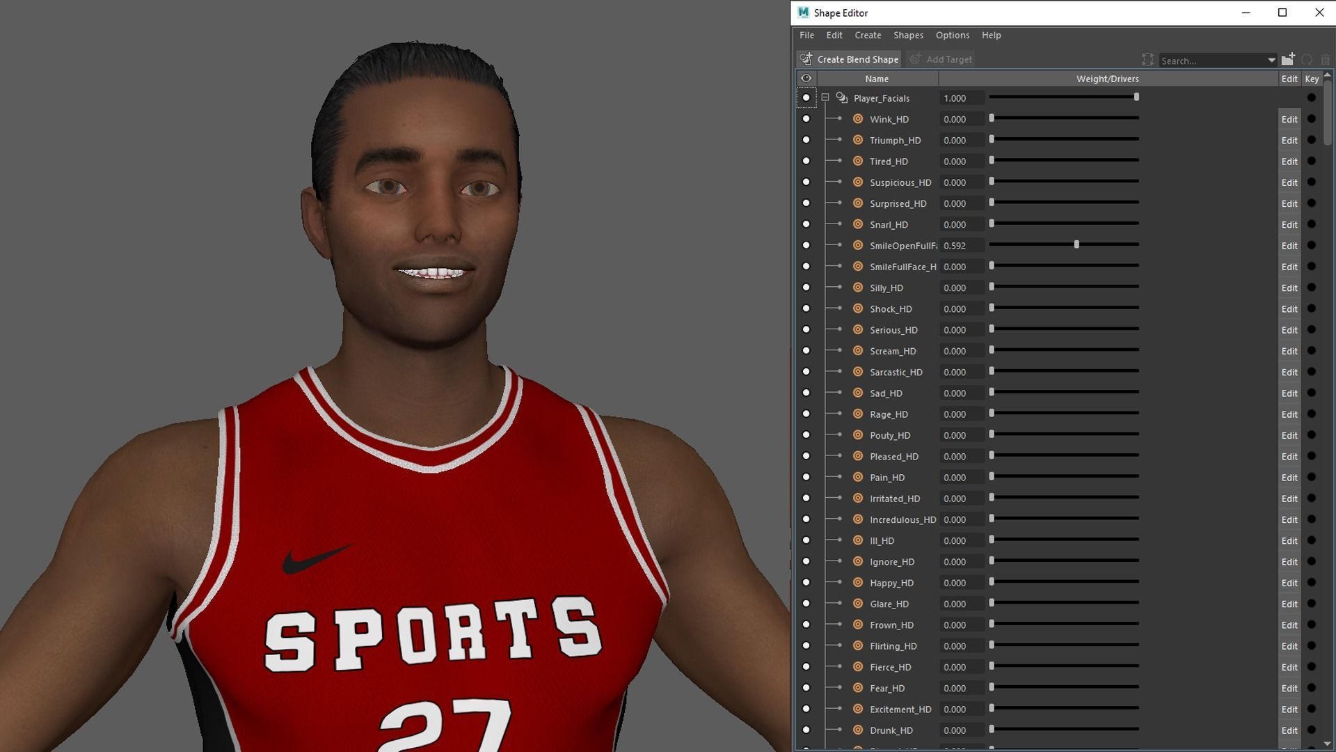 Basketball Player Red Player 02 3D model_7